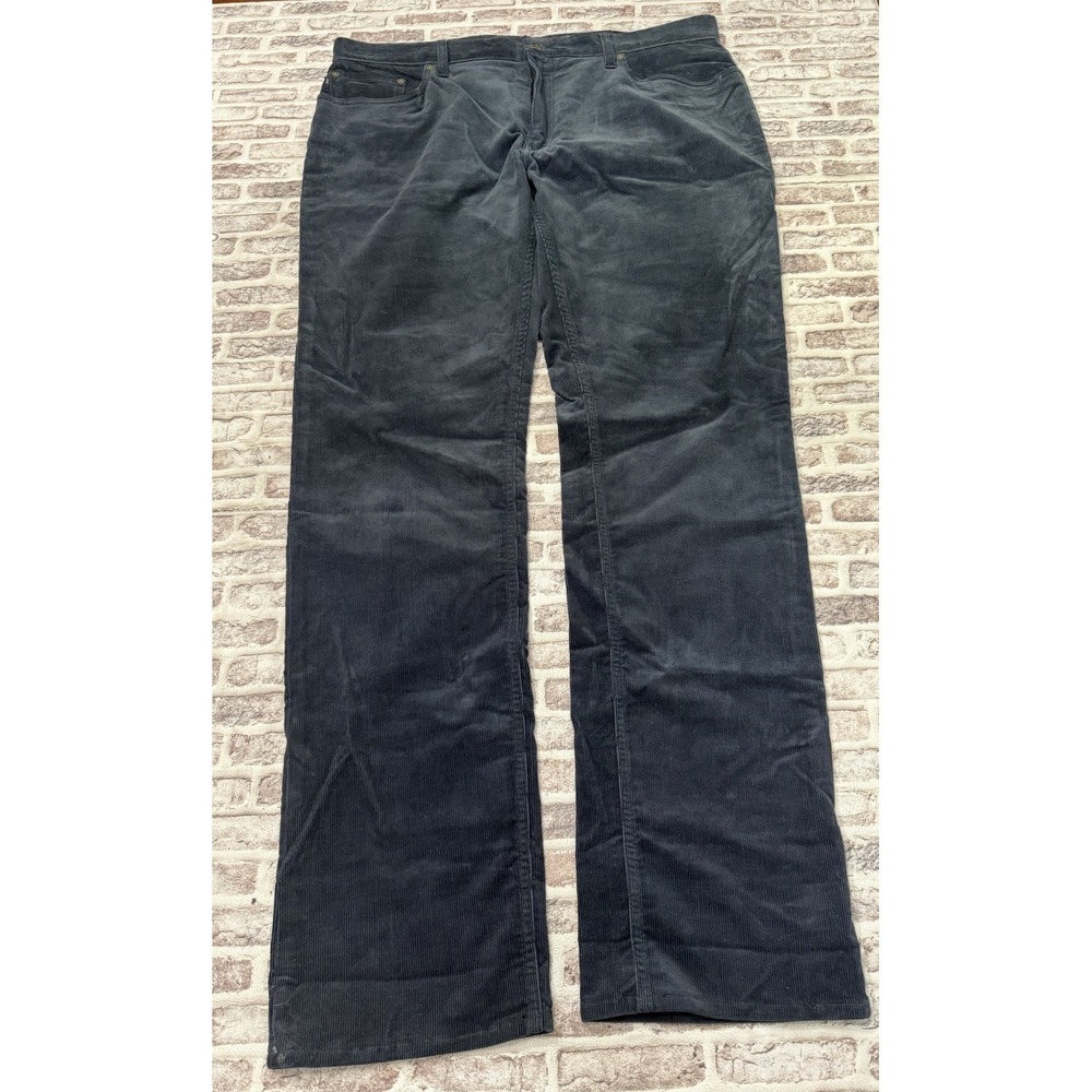 Polo Ralph Lauren Mens Navy Blue Corduroy Pants Straight Leg 38x34 Office Career